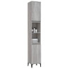 Armoire de bain sonoma gris 30x30x190 cm bois d'ingénierie 631914631914