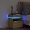 Armoire de chevet avec lumières LED chêne sonoma 40x39x48,5 cm 631915631915