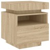 Armoire de chevet avec lumières LED chêne sonoma 40x39x48,5 cm 631915631915