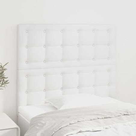 Tête de lit blanche 80 x 5 x 118/128 cm similicuir 631930631930