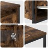 Ensemble de mobilier de salle de bain 2 pcs Chêne fumé et noir 631934631934