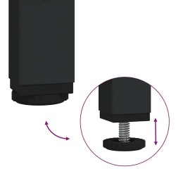 Ensemble de mobilier de salle de bain 2 pcs Chêne fumé et noir 631934631934