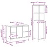 Ensemble de mobilier de salle de bain 2 pcs Chêne fumé et noir 631934631934