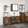 Ensemble de mobilier de salle de bain 3 pcs Chêne fumé et noir 631936631936