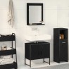 Ensemble de mobilier de salle de bain Montage mural 2 pcs Noir 631937631937