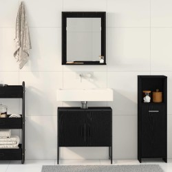 Ensemble de mobilier de salle de bain Montage mural 2 pcs Noir 631937631937