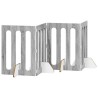 Clôture pliable pour animaux 4 pcs Gris Sonoma 201 x 38 x 70 cm 631938631938