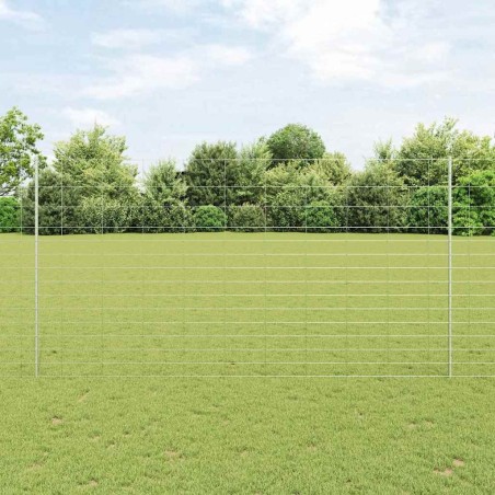 Clôture sauvage extérieure avec poteaux 50 x 1,6 m Argenté 631939631939