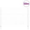 Clôture sauvage extérieure avec poteaux 50 x 1,6 m Argenté 631939631939