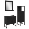 Ensemble de mobilier de salle de bain avec étagère 3 pcs Noir 631943631943