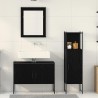 Ensemble de mobilier de salle de bain avec étagère 3 pcs Noir 631943631943