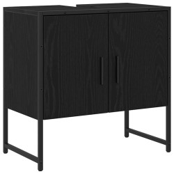 Ensemble de mobilier de salle de bain avec étagère 3 pcs Noir 631943631943