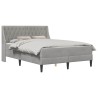 Cadre de lit avec matelas Gris clair 120 x 190 cm Velours 631944631944