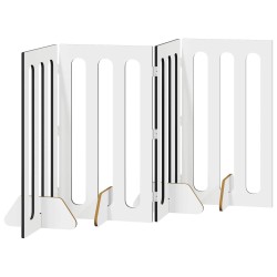 Clôture pliable pour animaux 4 pcs Chêne Noir 201 x 38 x 90 cm 631949631949