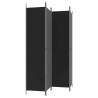 Cloison de séparation 4 panneaux Noir 200x220 cm Tissu 631952631952