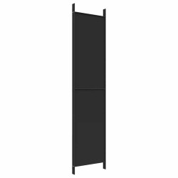 Cloison de séparation 4 panneaux Noir 200x220 cm Tissu 631952631952