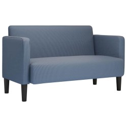 Canapé causeuse bleu 109 cm tissu velours côtelé 631954631954
