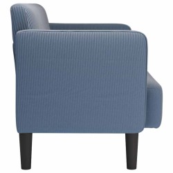 Canapé causeuse bleu 109 cm tissu velours côtelé 631954631954