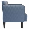 Canapé causeuse bleu 109 cm tissu velours côtelé 631954631954