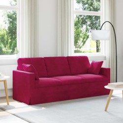 Canapé Bordeaux 198 x 78 x 80 cm Velours 631955631955