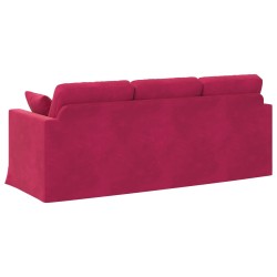 Canapé Bordeaux 198 x 78 x 80 cm Velours 631955631955
