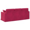 Canapé Bordeaux 198 x 78 x 80 cm Velours 631955631955