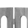 Clôture pliable pour animaux 4 pcs Gris Sonoma 201 x 38 x 90 cm 631967631967