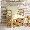 Canapé d’extérieur Polyester Blanc et crème 631968631968