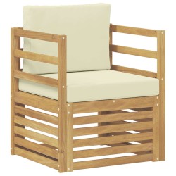 Canapé d’extérieur Polyester Blanc et crème 631968631968