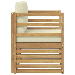 Canapé d’extérieur Polyester Blanc et crème 631968631968
