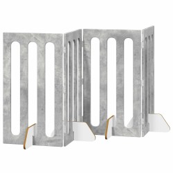Clôture pliable pour animaux 4 pcs Gris Béton 201 x 38 x 90 cm 631969631969
