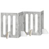 Clôture pliable pour animaux 4 pcs Gris Béton 201 x 38 x 70 cm 631971631971