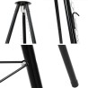 Trépied de Feu de Camp 2 pcs Noir Acier 631980631980