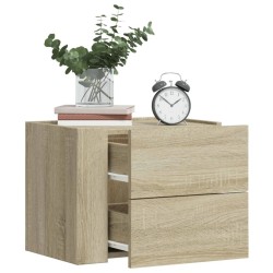 Table de chevet murale chêne sonoma 45x30x35 cm 631982631982