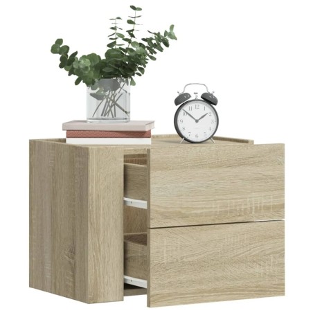 Table de chevet murale chêne sonoma 45x30x35 cm 631982631982