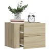 Table de chevet murale chêne sonoma 45x30x35 cm 631982631982