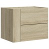 Table de chevet murale chêne sonoma 45x30x35 cm 631982631982