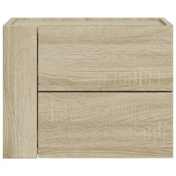 Table de chevet murale chêne sonoma 45x30x35 cm 631982631982