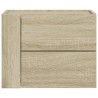 Table de chevet murale chêne sonoma 45x30x35 cm 631982631982