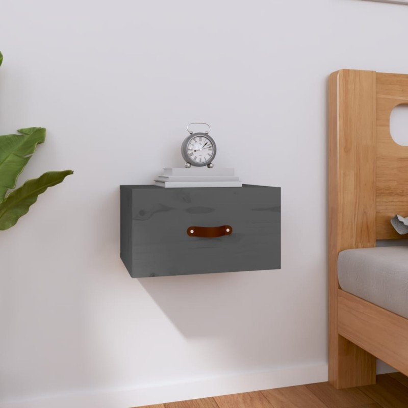 Table de chevet murale Gris 40x29,5x22 cm 631983631983