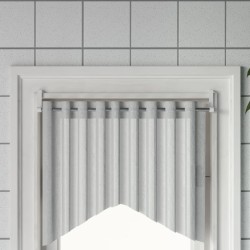 Tringles à rideau 2 pcs blanc et argenté 40-60 cm aluminium 631984631984