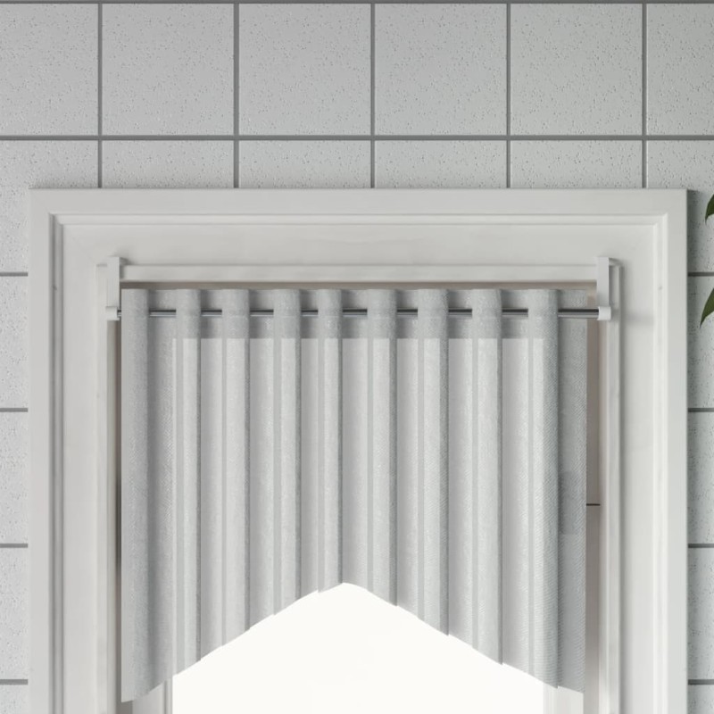 Tringles à rideau 2 pcs blanc et argenté 40-60 cm aluminium 631984631984