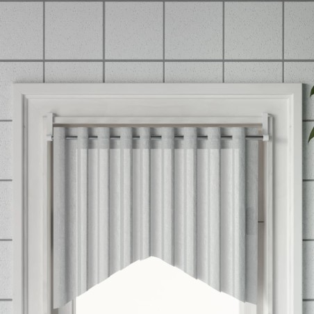 Tringles à rideau 2 pcs blanc et argenté 40-60 cm aluminium 631984631984