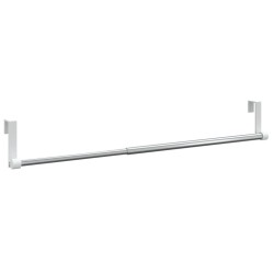 Tringles à rideau 2 pcs blanc et argenté 40-60 cm aluminium 631984631984