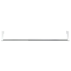 Tringles à rideau 2 pcs blanc et argenté 40-60 cm aluminium 631984631984