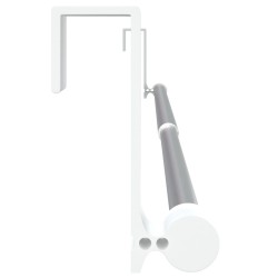 Tringles à rideau 2 pcs blanc et argenté 40-60 cm aluminium 631984631984
