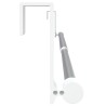 Tringles à rideau 2 pcs blanc et argenté 40-60 cm aluminium 631984631984