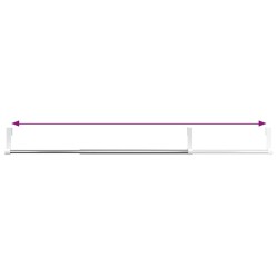 Tringles à rideau 2 pcs blanc et argenté 40-60 cm aluminium 631984631984