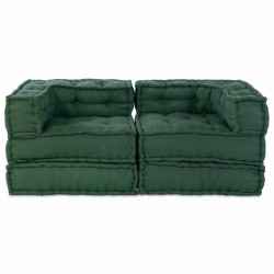 Unité de canapé modulaire 2 pcs Vert 140 x 70 x 56 cm Tissu 631985631985
