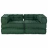 Unité de canapé modulaire 2 pcs Vert 140 x 70 x 56 cm Tissu 631985631985
